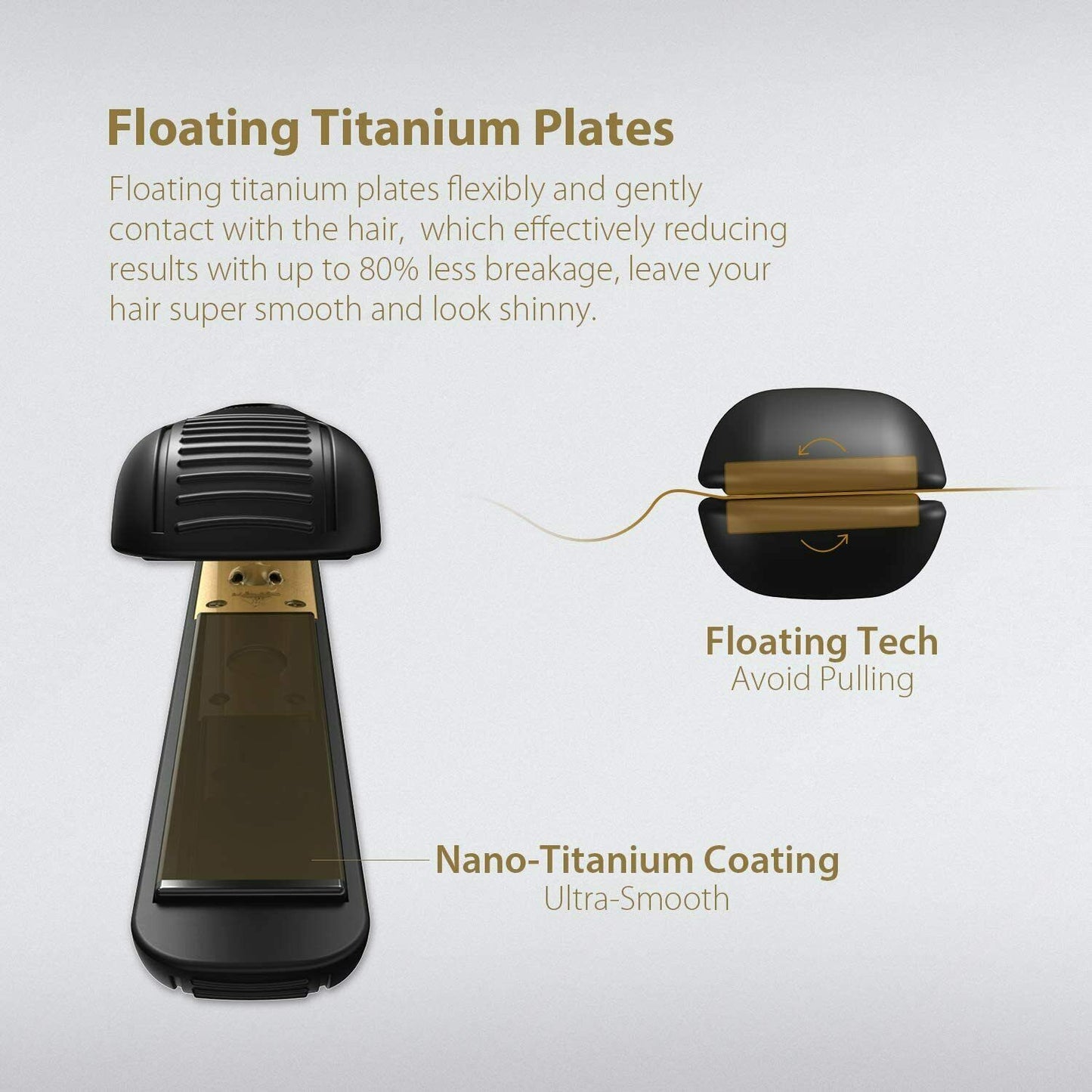 KIPOZI Professional Titanium Dual Voltage Instant Heating Flat Iron 2 In 1 Hair Curler LCD Digital Display