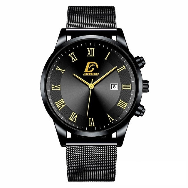 Men's  2022 Minimalist Luxury Stainless Steel Mesh Belt Quartz Wrist Watch