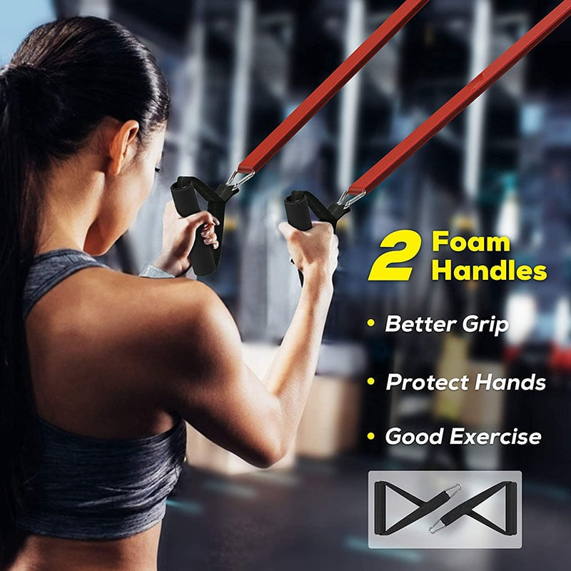 Fitness Pull Up Elastic Rubber Resistance Loop Power Band Set