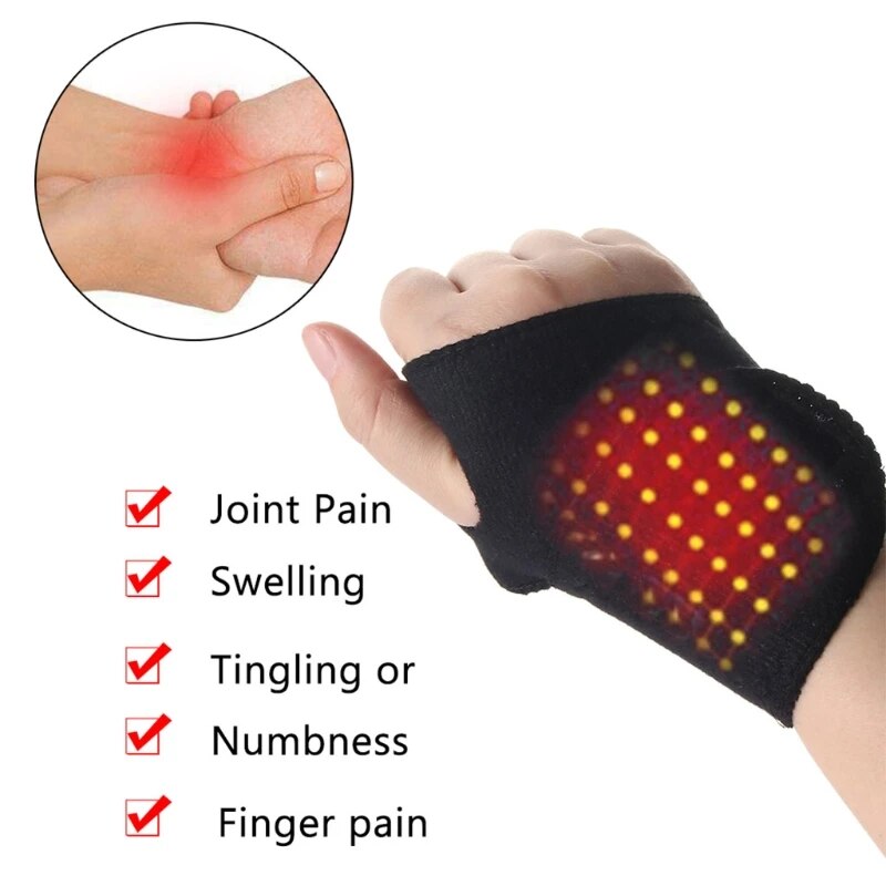 Magnetic Therapy Self-Heating  Hand Warmer Compression Pain Relief Wristband Support Brace Wrap