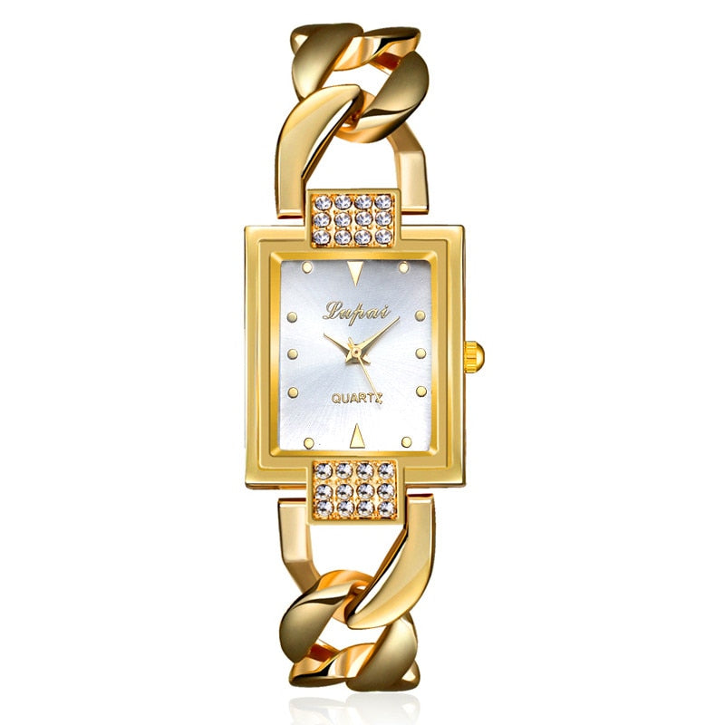 Ladies 2020 Crystal Diamond Luxury Gold Stainless Steel Watch