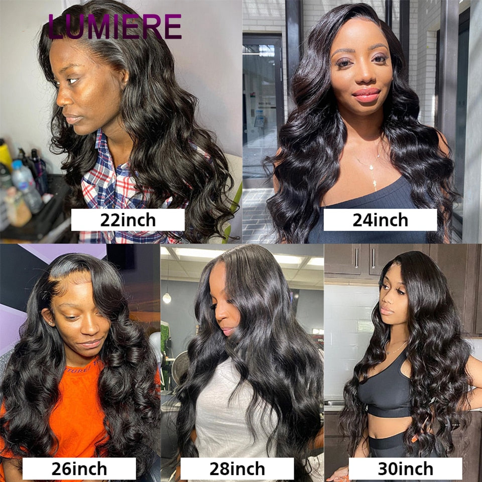 Lumiere 8-40 Inch Body Wave Brazilian Hair Weave Bundles 1/3/4 PCS Remy Raw Human Hair Extensions