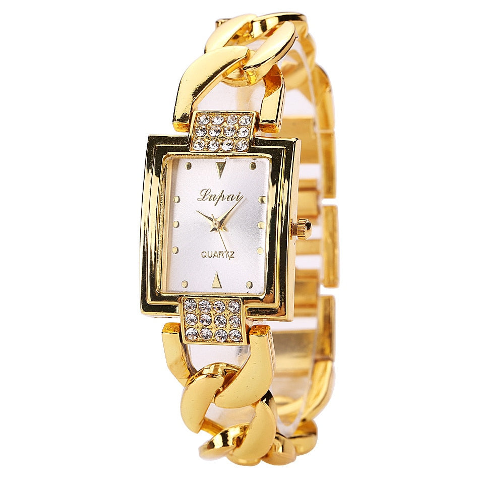 Ladies 2020 Crystal Diamond Luxury Gold Stainless Steel Watch