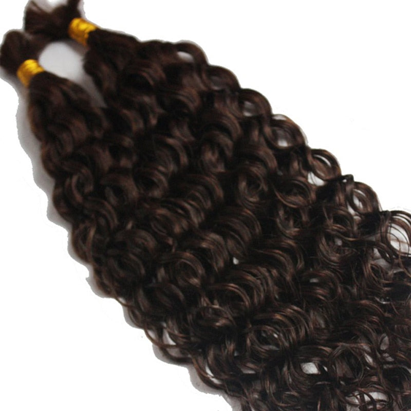 Brazilian Loose Curly Hair Bulk 3Pcs/Lot Wet and Wavy Human Hair Bulk  No Weft Braiding Extensions Bundles 1#2#4#