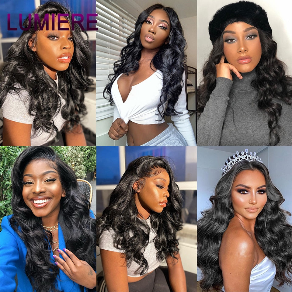 Lumiere 8-40 Inch Body Wave Brazilian Hair Weave Bundles 1/3/4 PCS Remy Raw Human Hair Extensions