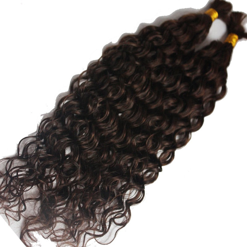 Brazilian Loose Curly Hair Bulk 3Pcs/Lot Wet and Wavy Human Hair Bulk  No Weft Braiding Extensions Bundles 1#2#4#