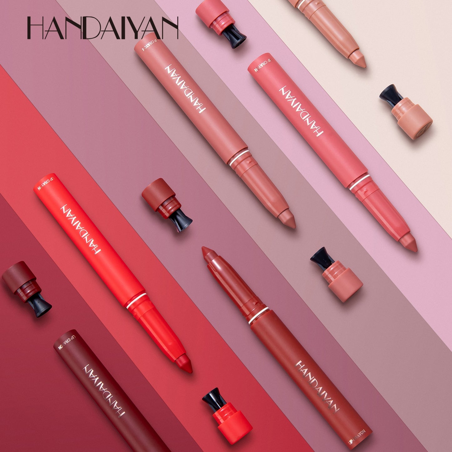 HANDAIYAN New Arrive Matte Waterproof Silky Velvet Lip Stick Pens