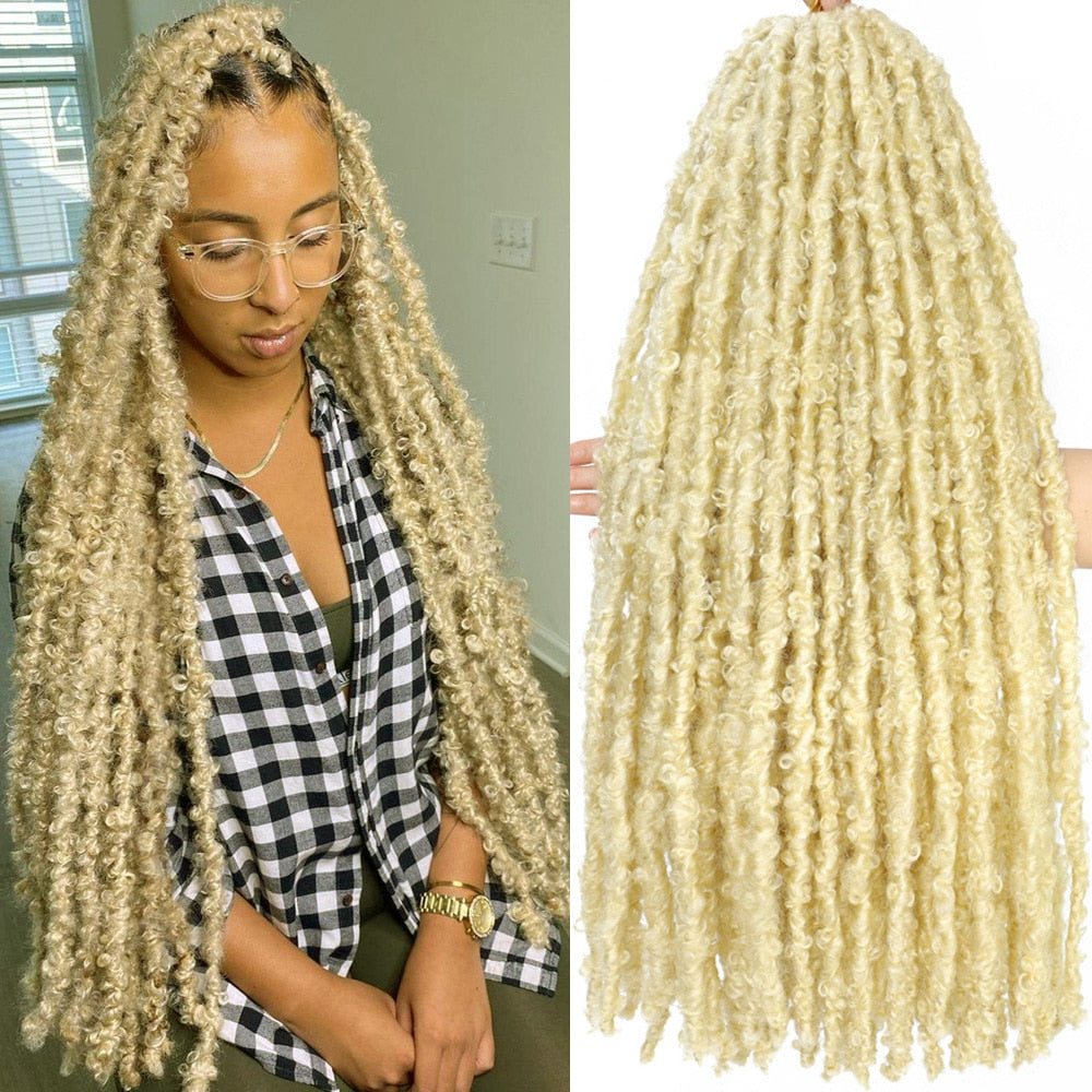 Super Long Soft Prelooped Distressed Butterfly Faux Locs Crochet Hair