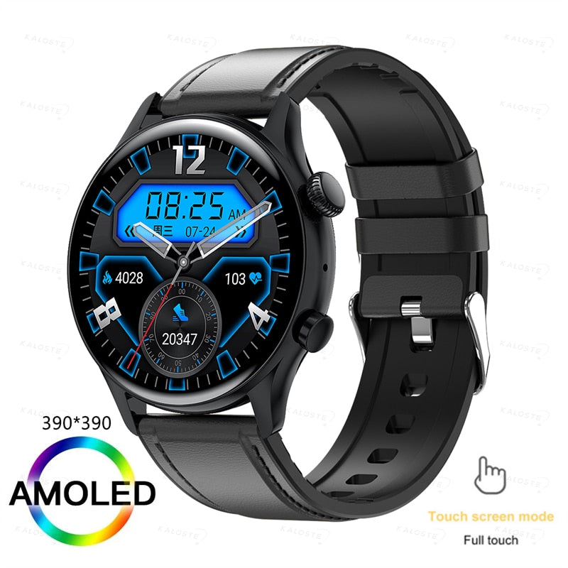 KAVSUMI AMOLED HD Screen Always On Display Men and Women's  Bluetooth Call IP68 Waterproof Sport Fitness Smartwatch