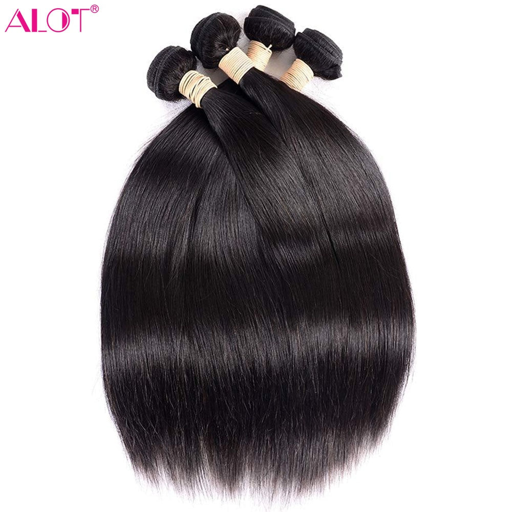 8-40 Inch Brazilian Straight Hair Bundles 100% Human Hair Weave 3 4 Bundles 10A Unprocessed Human Hair Extensions For Women