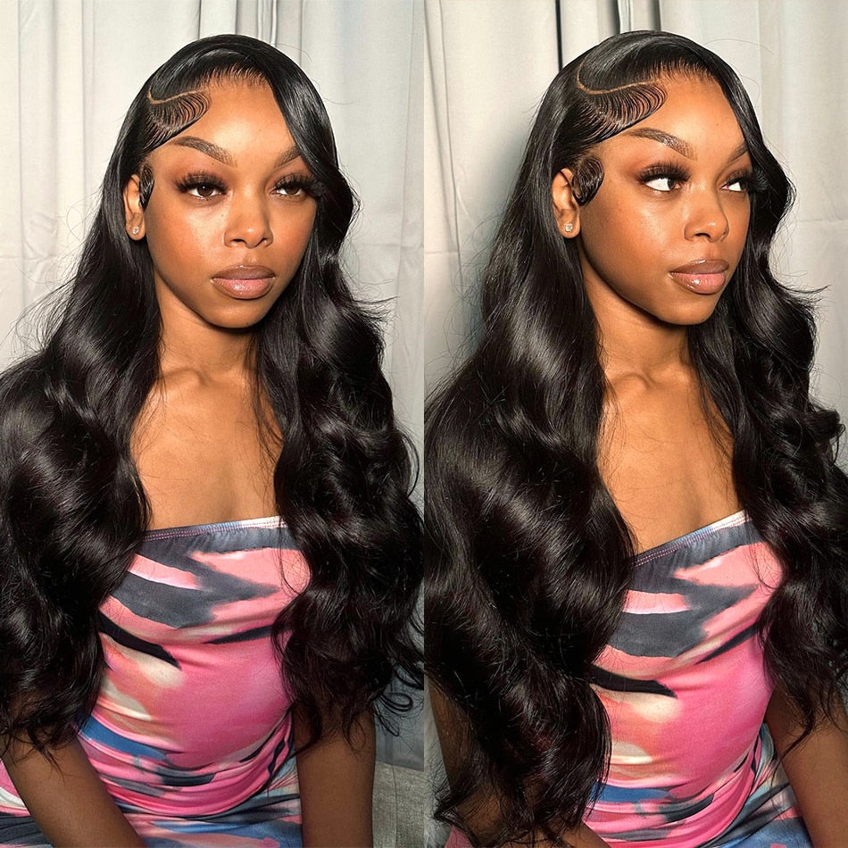 250% HD Transparent Lace Body Wave Brazilian13x4/13x6 Lace Front Human Hair Pre Plucked 5x5 Closure Wig