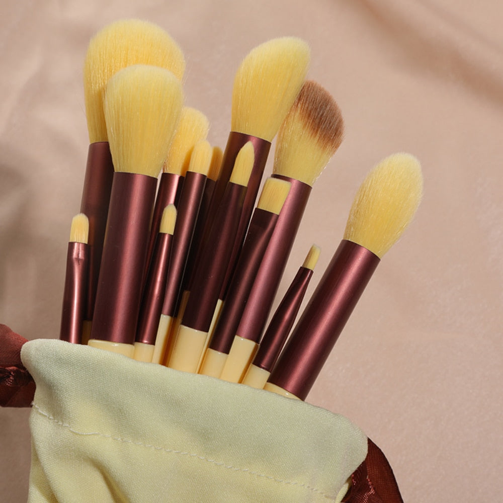 13Pcs Makeup Brush Set Make Up Concealer Brush Blush Powder Brush Eye Shadow Highlighter Foundation Brush