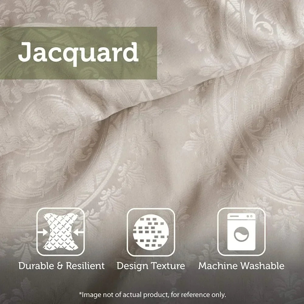 Jacquard Damask Medallion All Season,Down Alternative 8 Piece Bedding Set