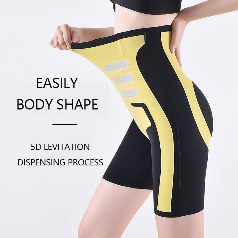 Flarixa 5D Levitation High Waist Hip Lift Women's Shapewear Thin Slim Fit Yoga Boxer Seamless Flat Belly Safety  Shorts M-2XL