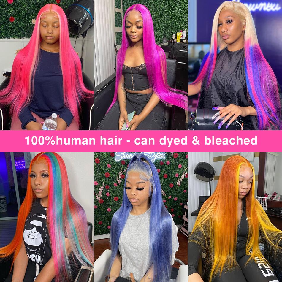 Blonde 13x4 HD Transparent Brazilian Bone Straight Human Hair 613 Lace Front Wigs