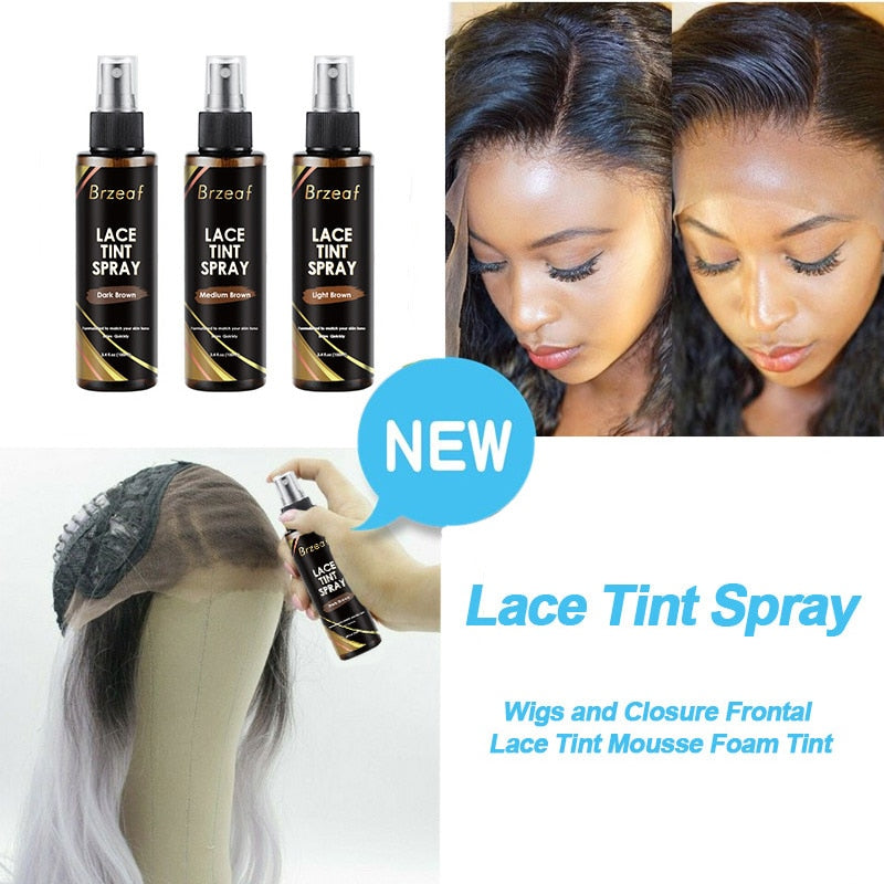 38Ml Waterproof Lace Front Wig Glue And Lace Tint Spray Kit Adhesive Remover With Melt Elastic Headband Brown Stocking Wig Cap