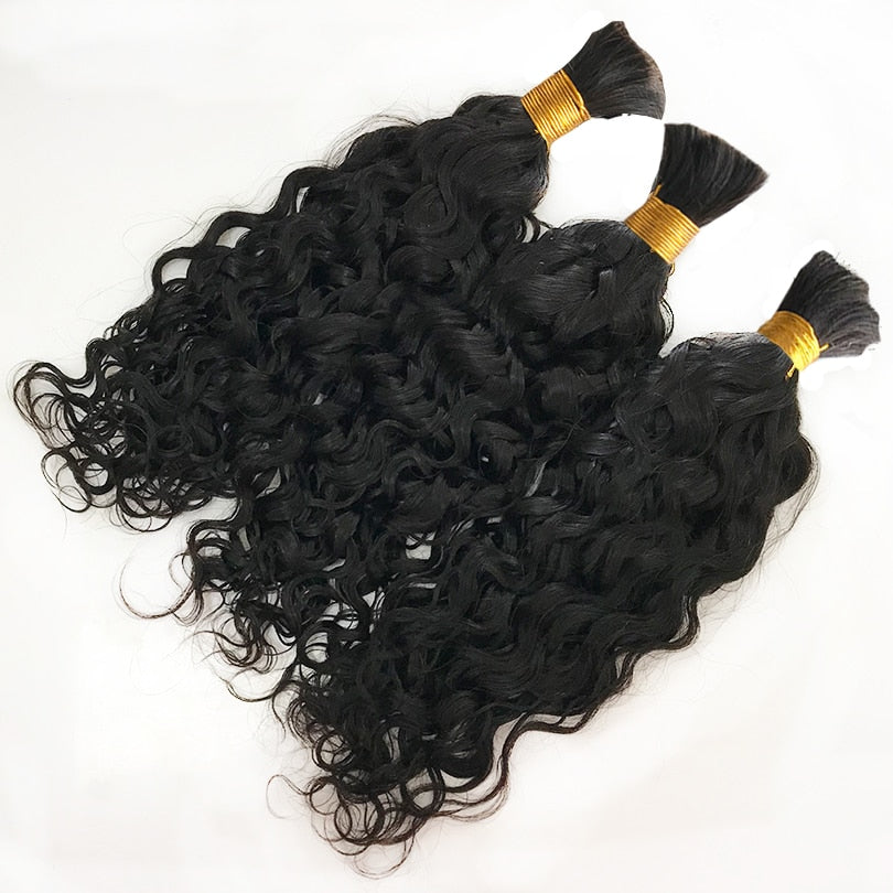 Brazilian Curly Human Hair Bulk For Braiding No Weft Braids Extensions Bundles 1/2/3Pcs