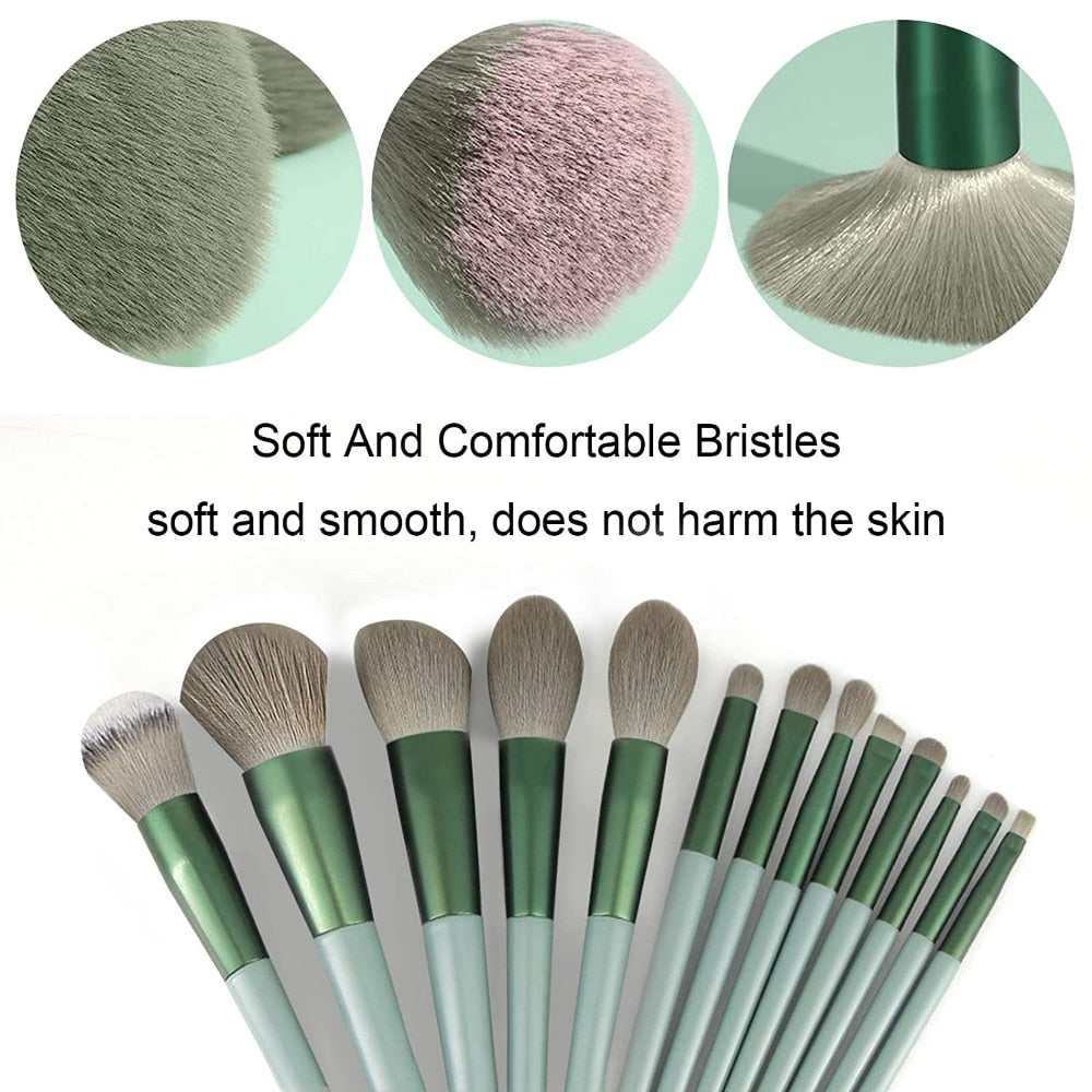 13Pcs Makeup Brush Set Make Up Concealer Brush Blush Powder Brush Eye Shadow Highlighter Foundation Brush