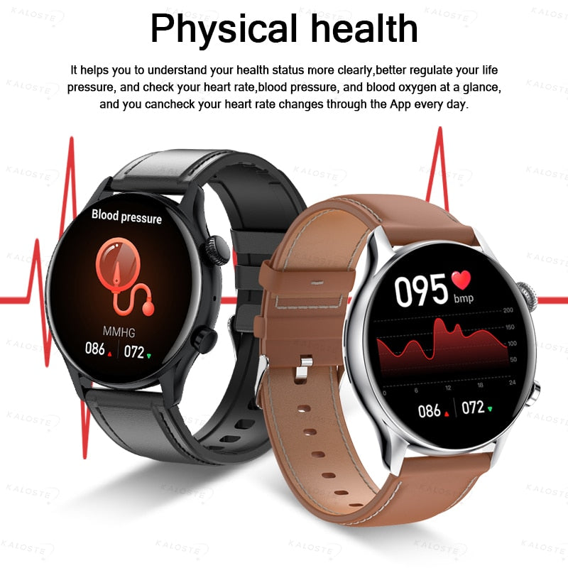 KAVSUMI AMOLED HD Screen Always On Display Men and Women's  Bluetooth Call IP68 Waterproof Sport Fitness Smartwatch