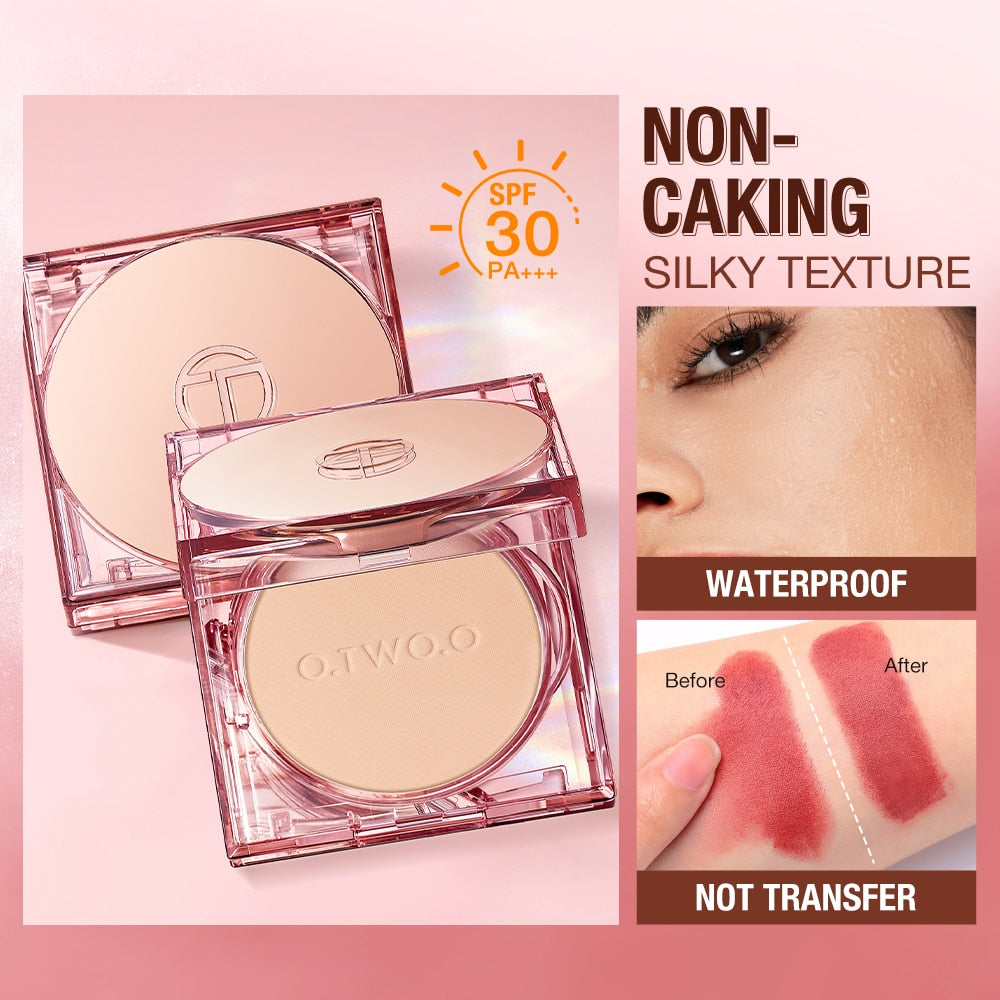 O.TWO.O Face Setting Compact Powder Oil-control 24 Hours SPF 30 PA+++ Long Lasting Waterproof Matte Face Makeup