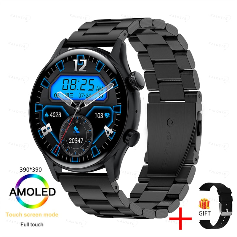 KAVSUMI AMOLED HD Screen Always On Display Men and Women's  Bluetooth Call IP68 Waterproof Sport Fitness Smartwatch