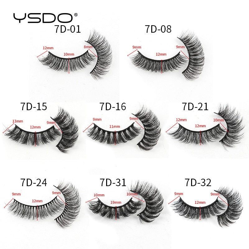 YSDO 5/10 Pairs Natural Thick and Fluffy 3d Mink Lashes