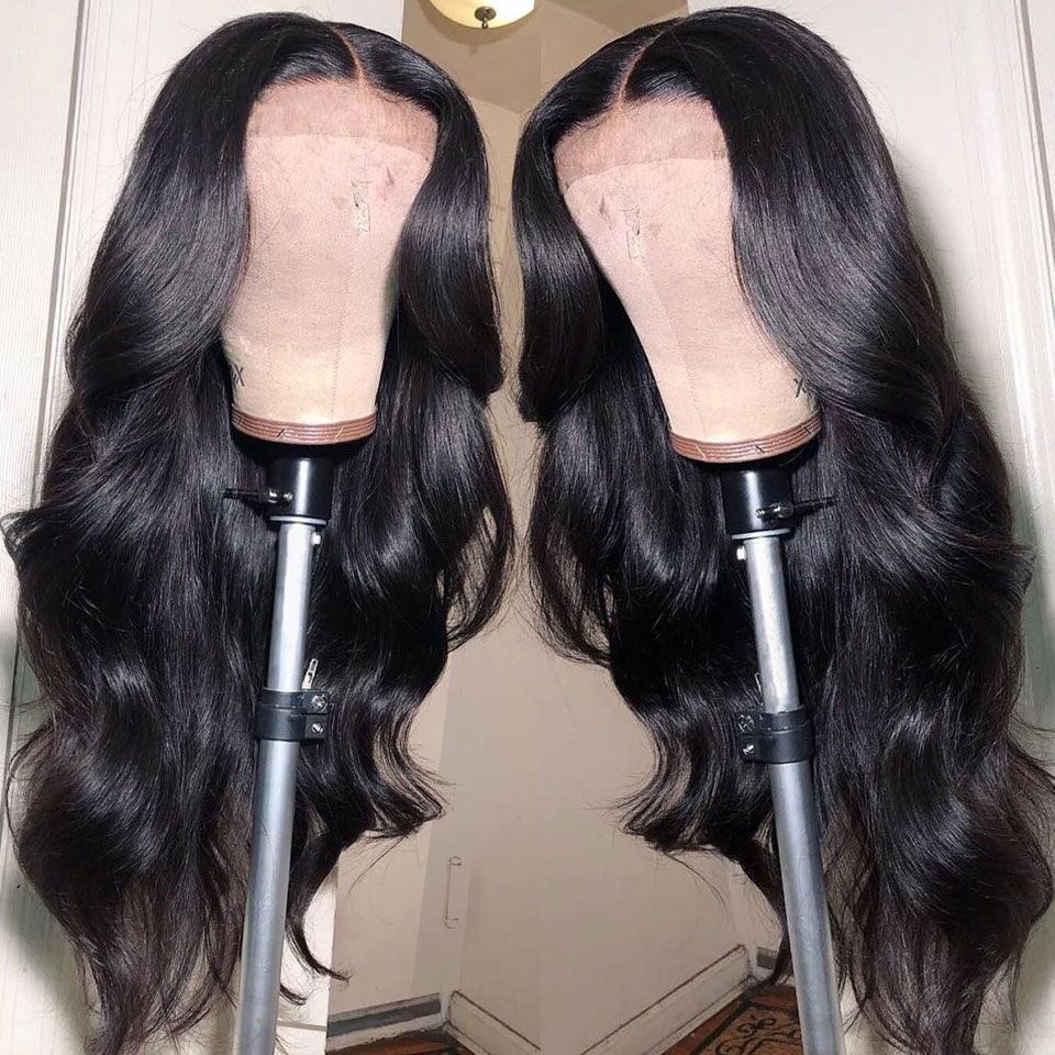 30 Inch Wavy Brazilian Body Wave Lace Front Wig 13x4 HD Transparent Lace Human Hair Wigs