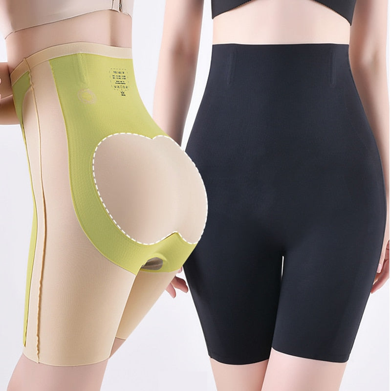 Flarixa 5D Levitation High Waist Hip Lift Women's Shapewear Thin Slim Fit Yoga Boxer Seamless Flat Belly Safety  Shorts M-2XL