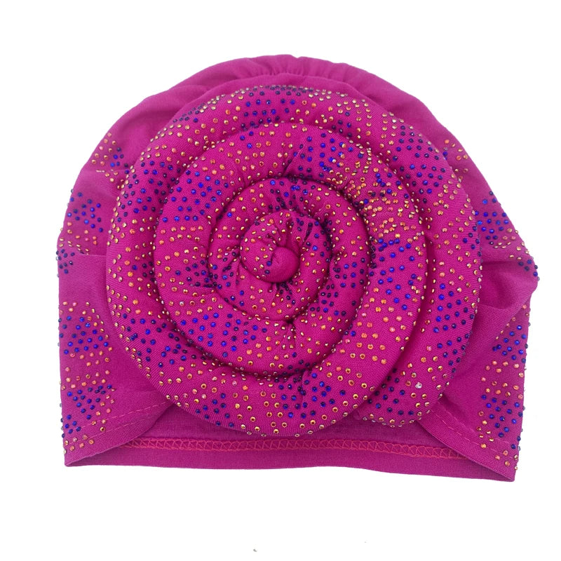 Glitter Diamonds Women's Turban Cap