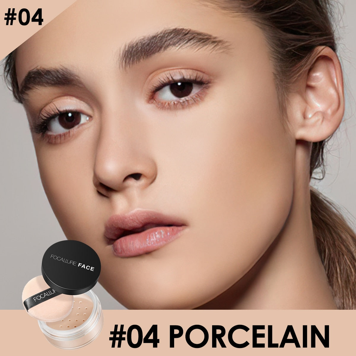 FOCALLURE 9 Colors Oil-control Waterproof Long-lasting Full Coverage Face Compact Setting Powder