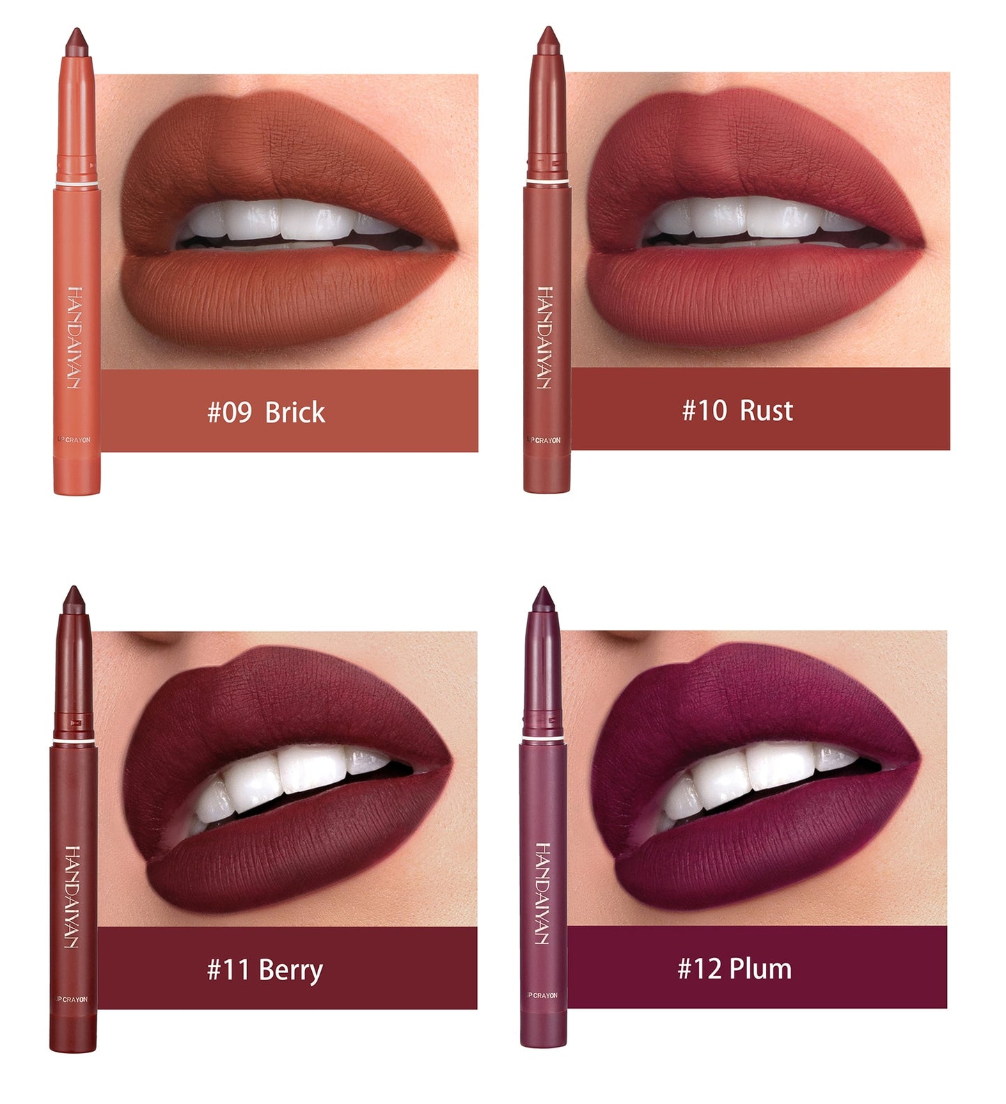 HANDAIYAN New Arrive Matte Waterproof Silky Velvet Lip Stick Pens