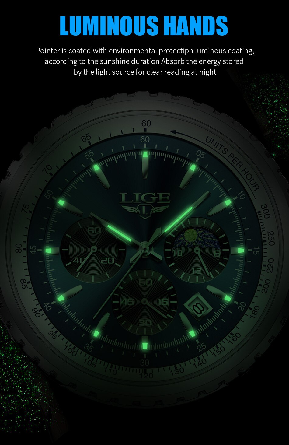 2023 Top Luxury New Men Quartz Waterproof Luminous Date Chronograph Sport Wrist Watch