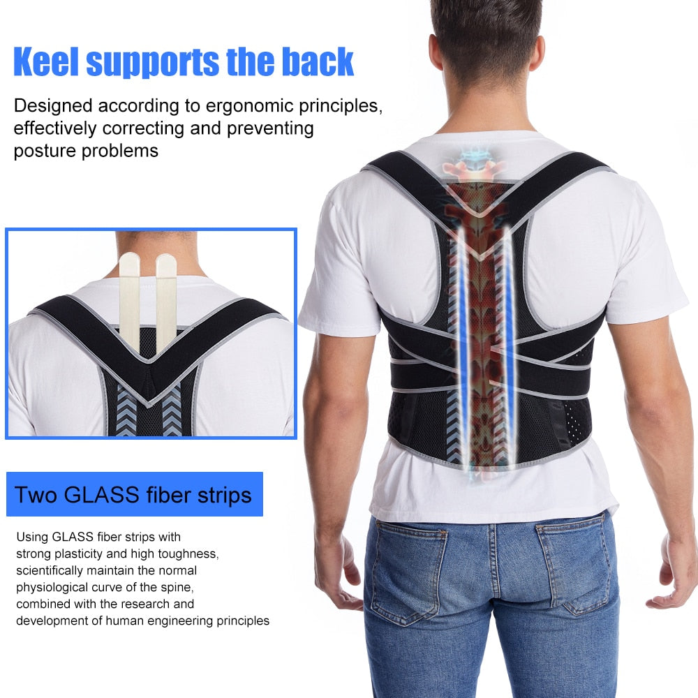 Adjustable Lumbar Brace Spine Support Belt with Plate