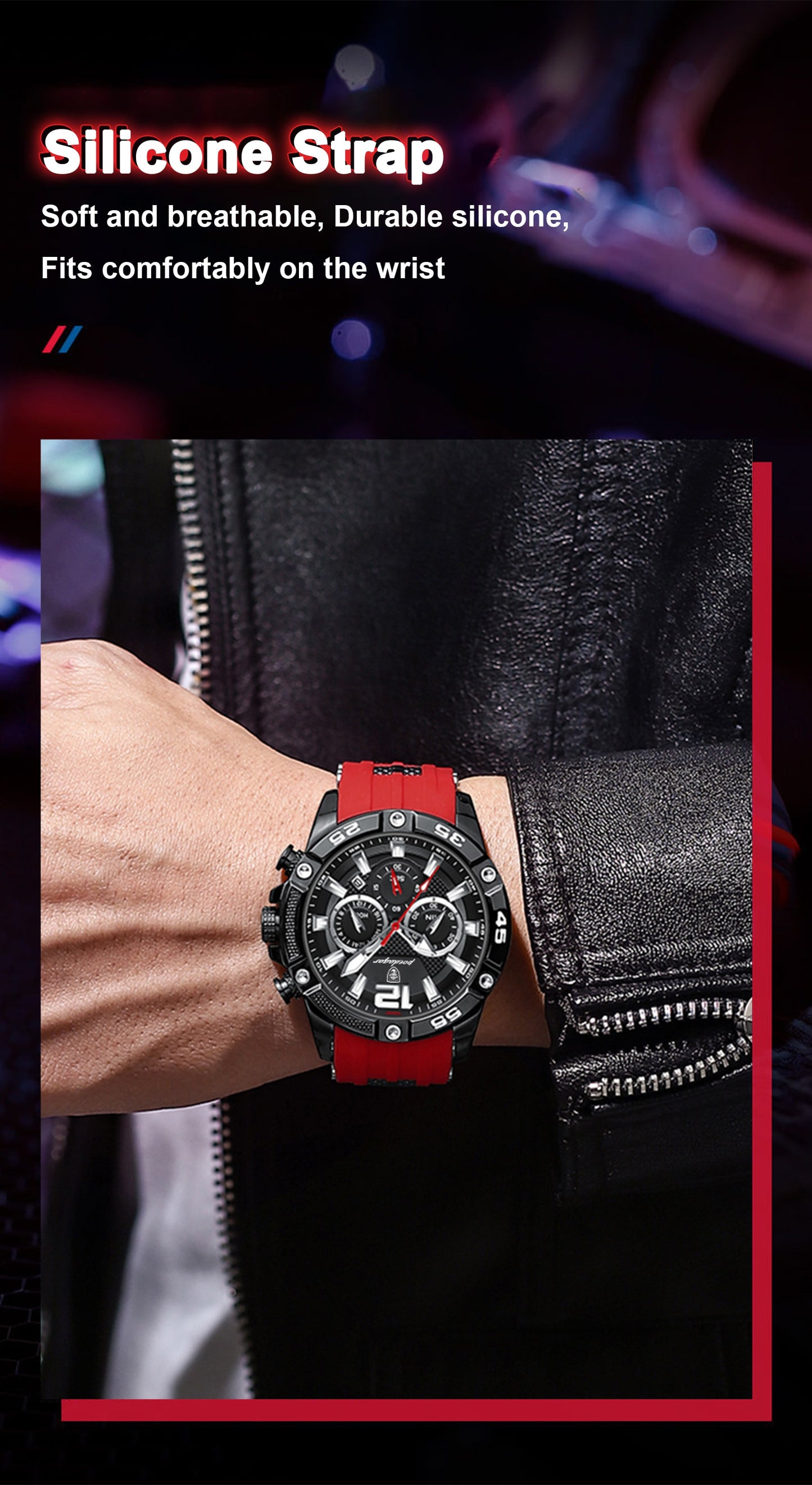 POEDAGAR High Quality Casual Men Luxury Waterproof Luminous Chronograph Date Military Quartz Watches