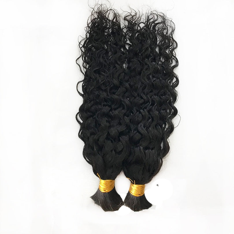 Brazilian Curly Human Hair Bulk For Braiding No Weft Braids Extensions Bundles 1/2/3Pcs