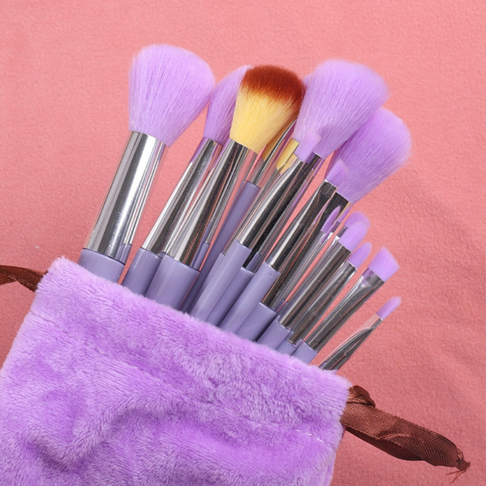 13Pcs Makeup Brush Set Make Up Concealer Brush Blush Powder Brush Eye Shadow Highlighter Foundation Brush