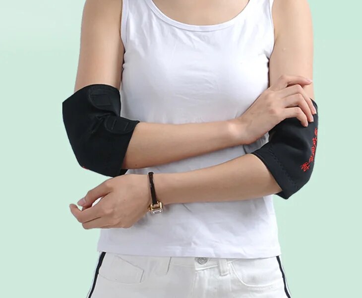 1Pair Tourmaline Self Heating Magnetic Therapy Elbow Heating Massager Arm Warmers