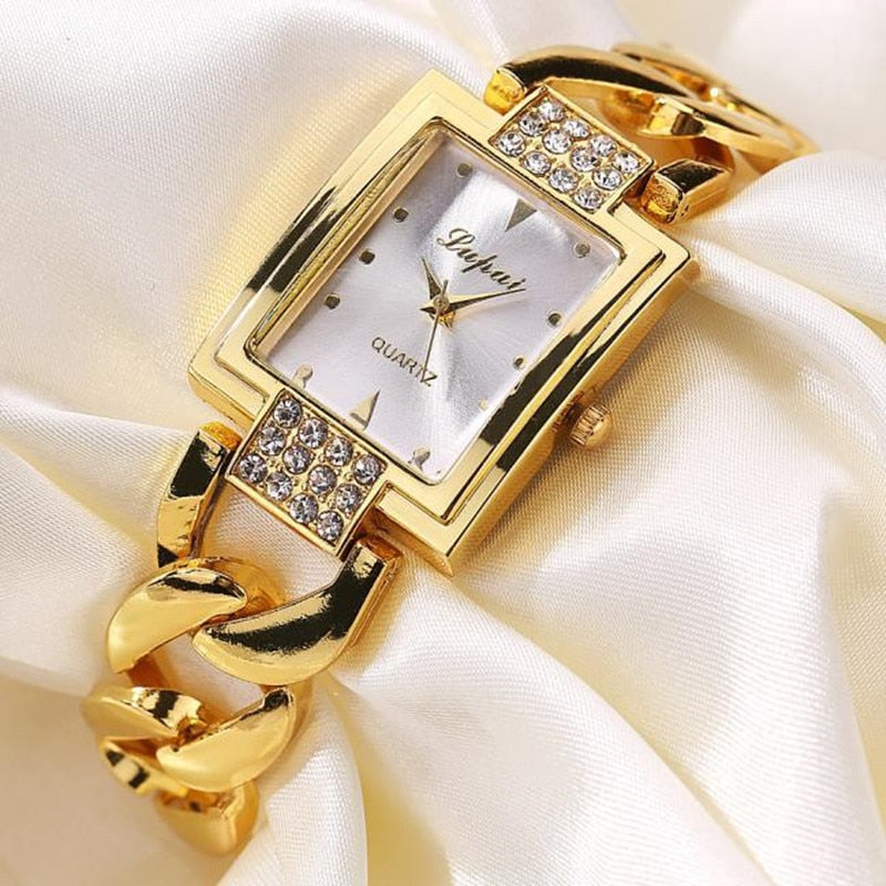 Ladies 2020 Crystal Diamond Luxury Gold Stainless Steel Watch