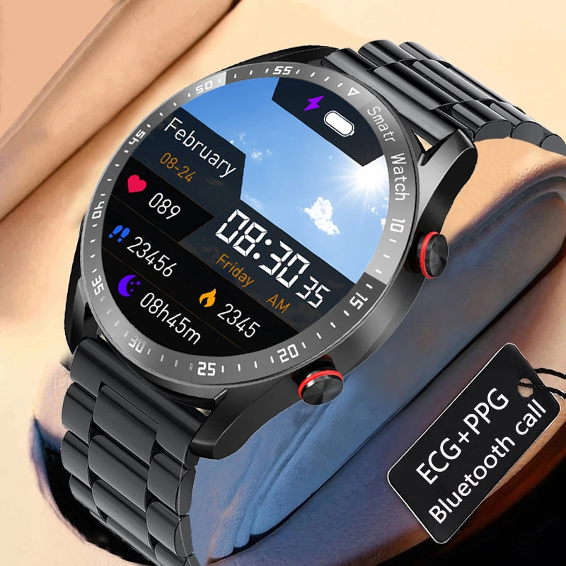 2022 New Bluetooth Men Waterproof Sport Fitness Tracker Weather Display Man Smartwatch For Xiaomi Huawei Phone