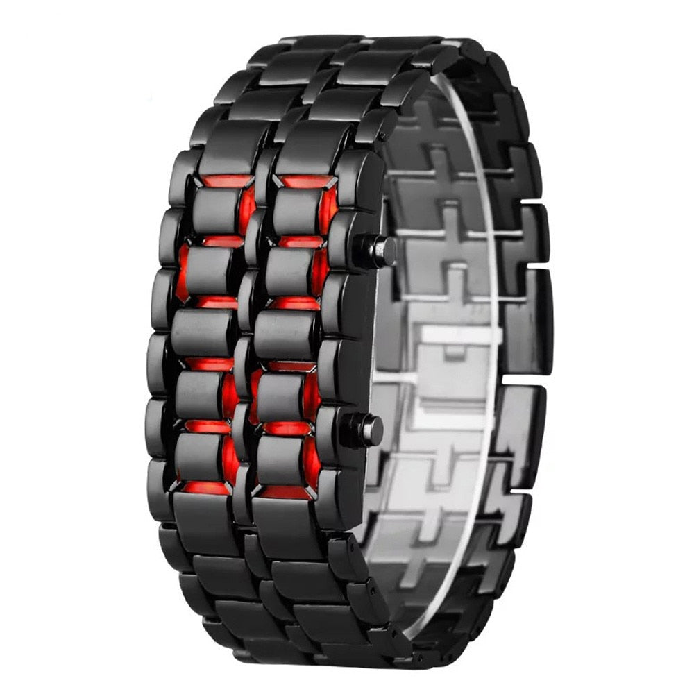 New Iron Samurais Plastic Bracelet Lava Led Men and Women Digital Watches