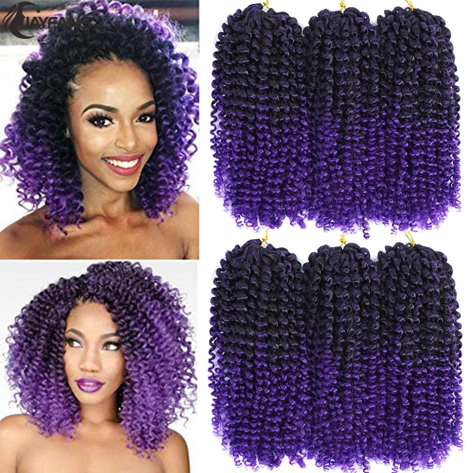 Jayfans Cheveux Synthetic Marlybob Jerry Curl Jamaican Bounce Soft Locs Crochet Hair For Women