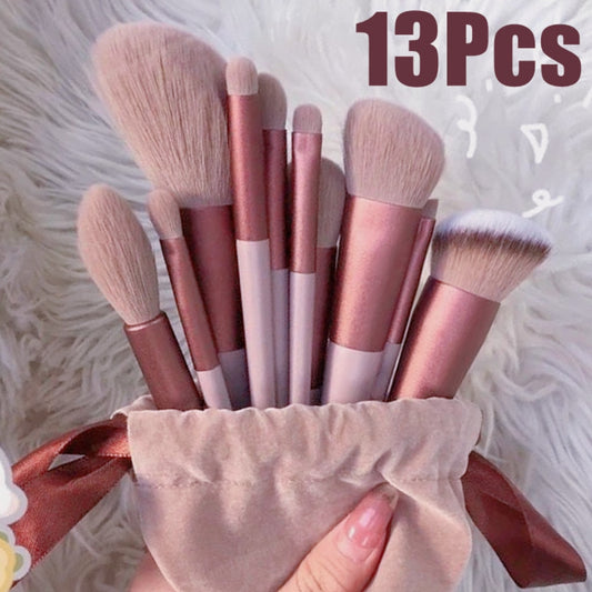 13Pcs Makeup Brush Set Make Up Concealer Brush Blush Powder Brush Eye Shadow Highlighter Foundation Brush