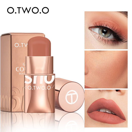 O.TWO.O Lipstick Blush 3-in-1 Eyes Cheek and Lip Tint Buildable Waterproof Lightweight Cream Multi Stick