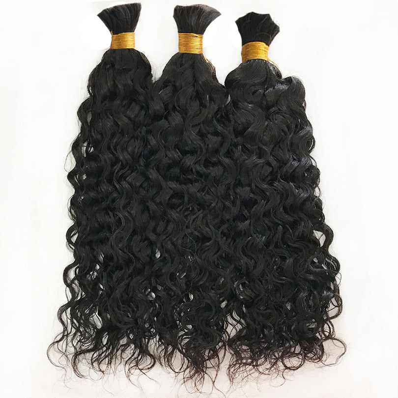 Brazilian Curly Human Hair Bulk For Braiding No Weft Braids Extensions Bundles 1/2/3Pcs