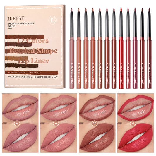 12pcs Matte Waterproof Long Lasting  Lipliner Pencil