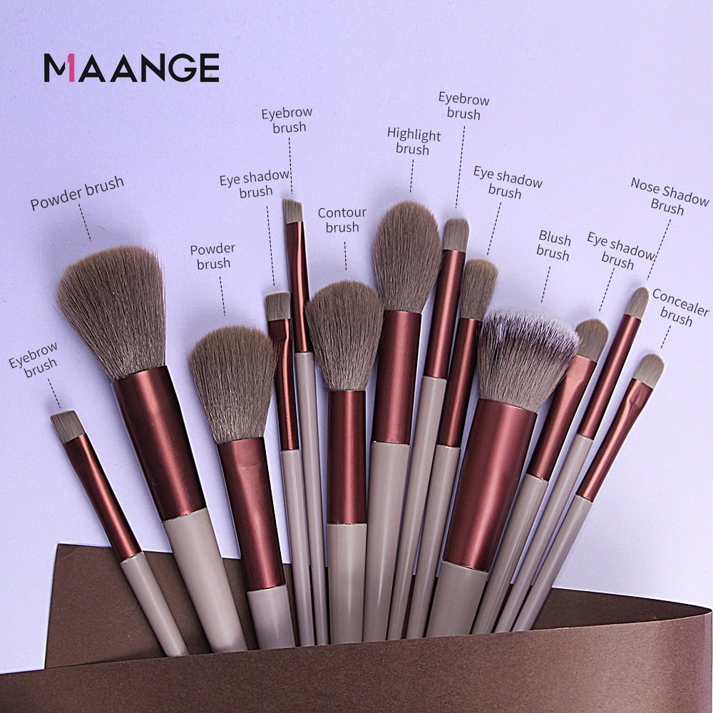 13 Pcs Makeup Brushes Set Tool For Beginners