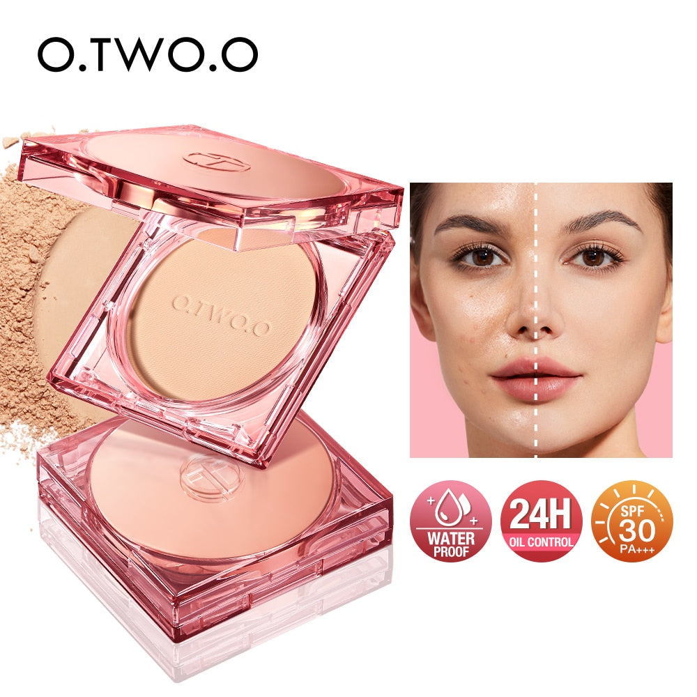 O.TWO.O Face Setting Compact Powder Oil-control 24 Hours SPF 30 PA+++ Long Lasting Waterproof Matte Face Makeup