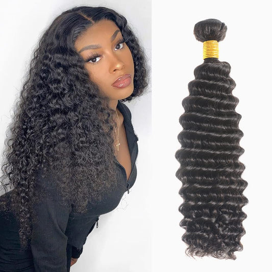 Deep Wave 100% Human Hair Bundles 28 30 inch Virgin Curly 3 4 Bundles Brazilian Human Hair Extension