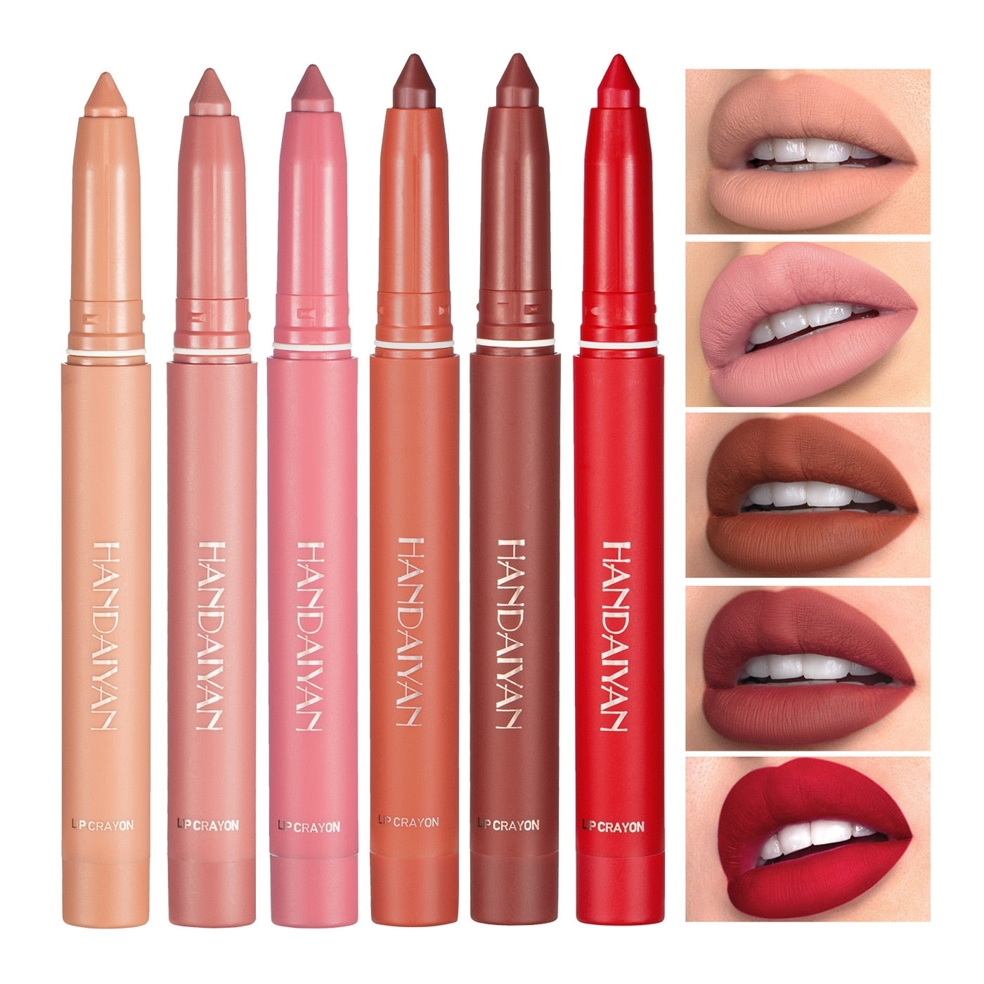 HANDAIYAN New Arrive Matte Waterproof Silky Velvet Lip Stick Pens