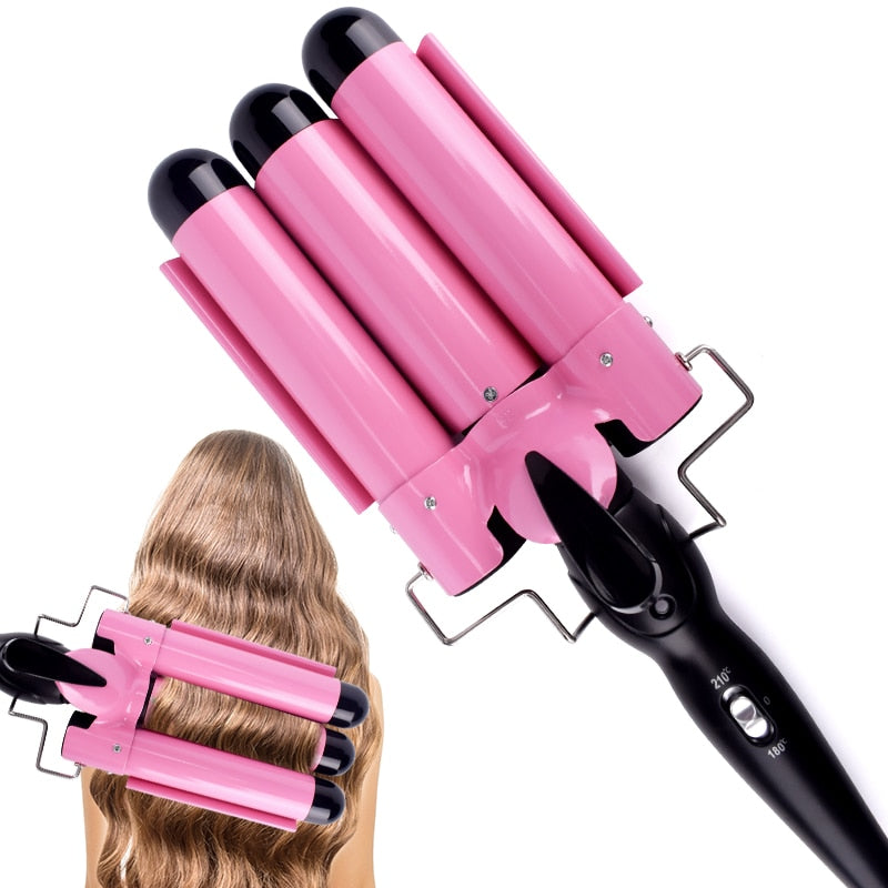 Professional triple barrel hair Curling Iron  Hair Wave Styling Tool